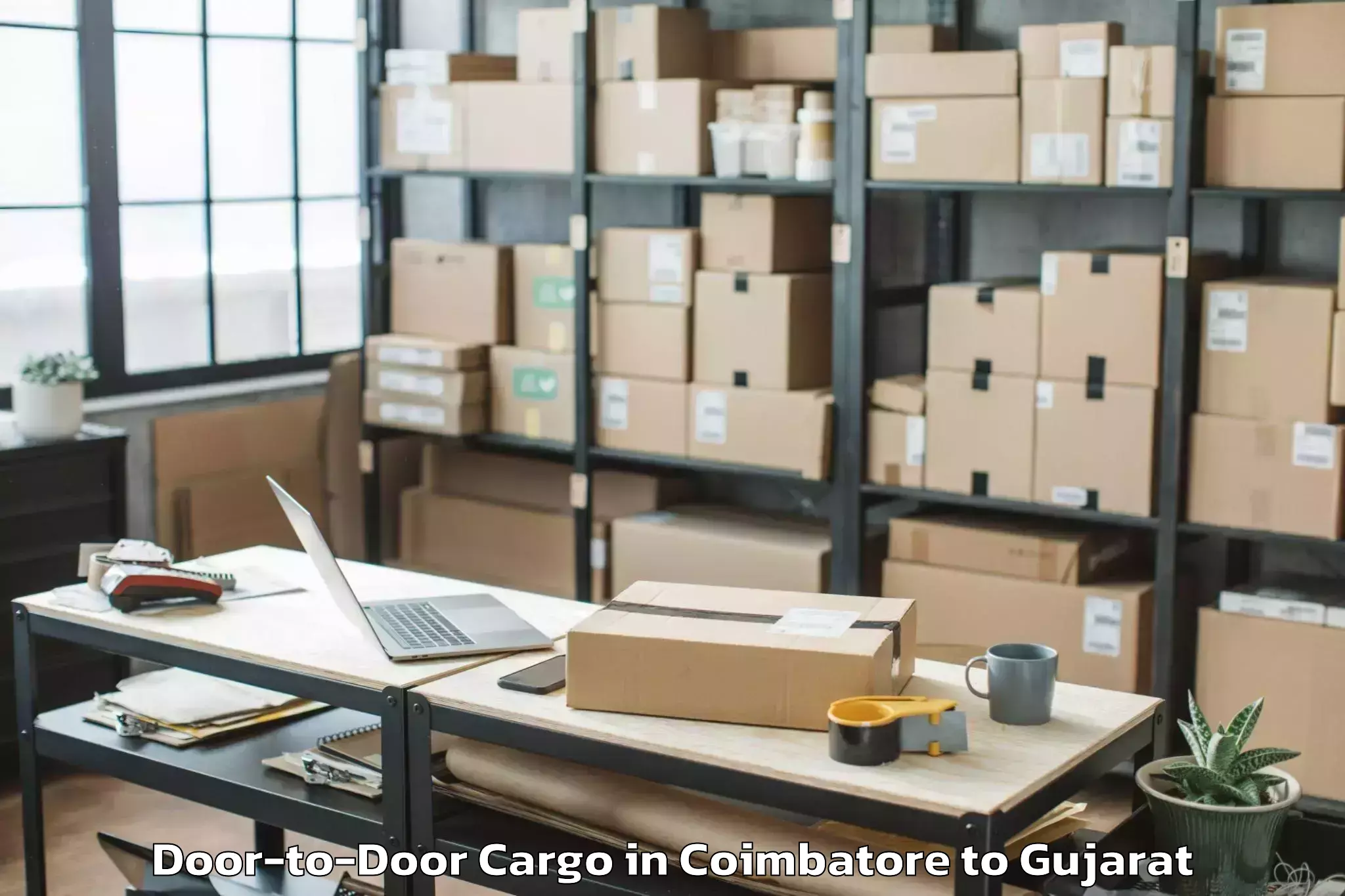 Professional Coimbatore to Junagadh Door To Door Cargo